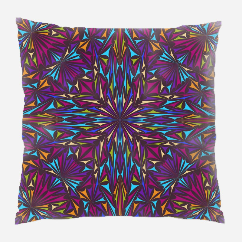 Geometric Microsuede Reversible Throw Pillow