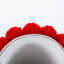 Set Of 3 Red And White Festive Holiday Pom Pom Trees