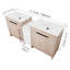 Freestanding Bathroom Vanity With Ceramic Sink And Storage Cabinets-1906874649-1906874654
