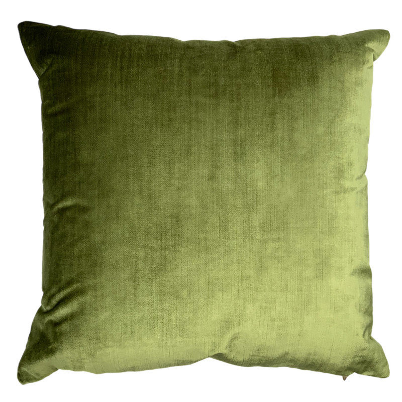 Verona Velvet Square Throw Pillow Cover & Insert, Green