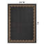 Tapis tissé à plat en jute gris foncé / naturel à bordure festonnée-1916032408-1916032413