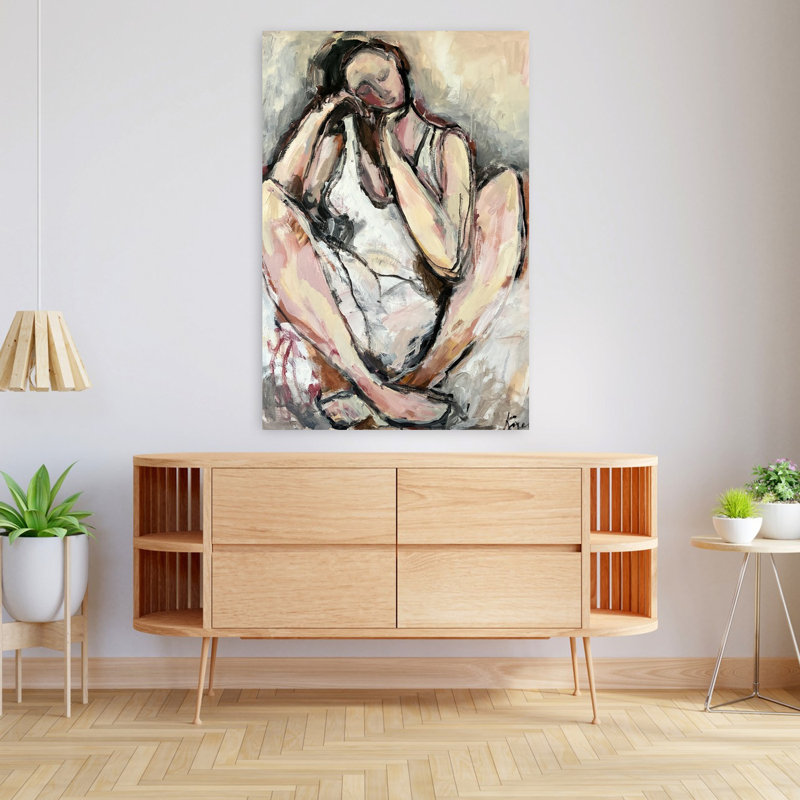Art contemporain contemporain abstrait, H 48 po x l 32 po
