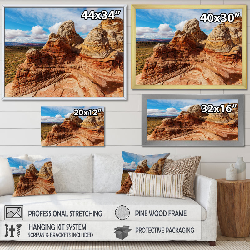 " Vermilion Cliffs National Landscape ", Silver Picture Framed, 34" H x 44" W x 1.5" D