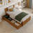 Orlando Solid Wood Platform Bed with Panel Footboard & Storage Drawers-96140401