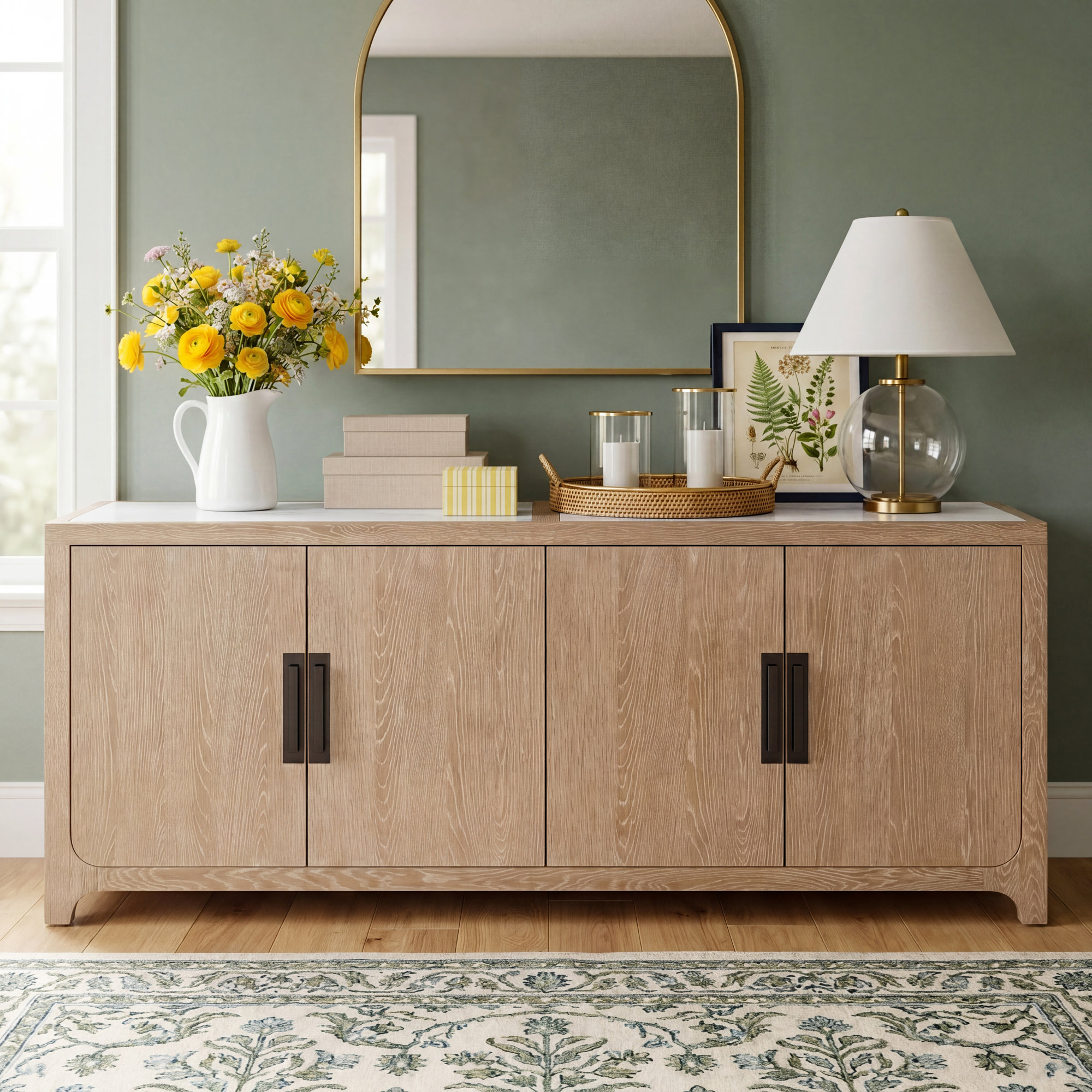 Bilbrook 78'' Sideboard, Rustic Natural Oak