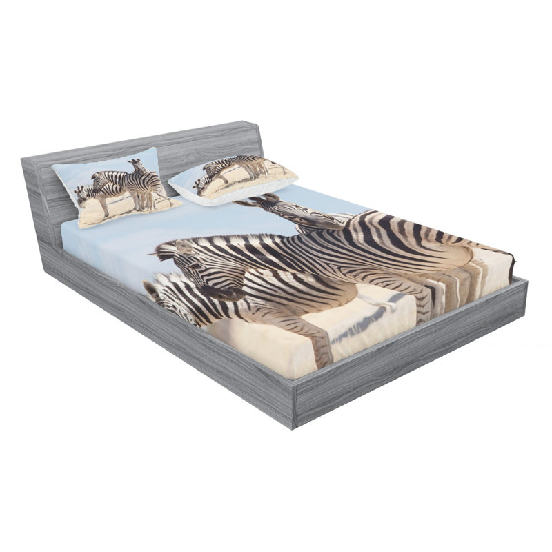 Microfiber Sheet Set, Queen Sheet Set with Fitted Sheet