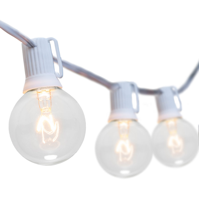 Lampe de type globe à 25 pi 25 pi., Blanc