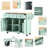 Kitchen Island Cart with Rubber wood Drop-Leaf Countertop ,Cabinet door internal storage racks,Kitchen Island on 5 Wheels with Storage Cabinet and 3 Drawers for Dinning Room-795870691