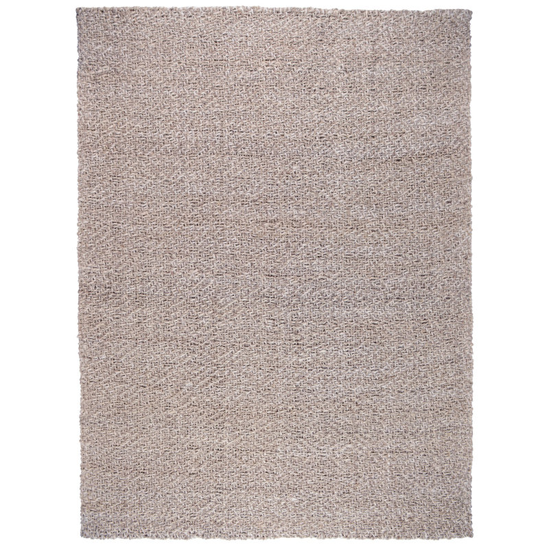 Tapis décoratif gris naturel tissé à la main Zona, Rectangle de 8 pi x 10 pi