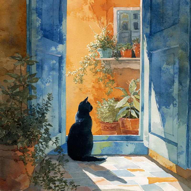 «Garden View», art mural sur toile tendue, H 40 po x l 40 po, 2