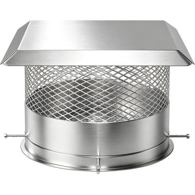 Chapeau de foyer en acier inoxydable 304, couvercle de conduit rond réglable avec protection contre les intempéries