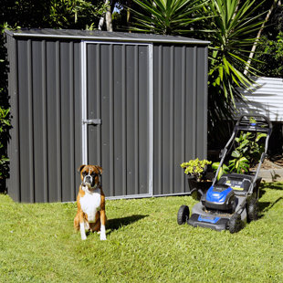 Absco Space Saver 7' W x 3' D Metal Galvanized Steel Weather Resistant Lean-To Storage Shed