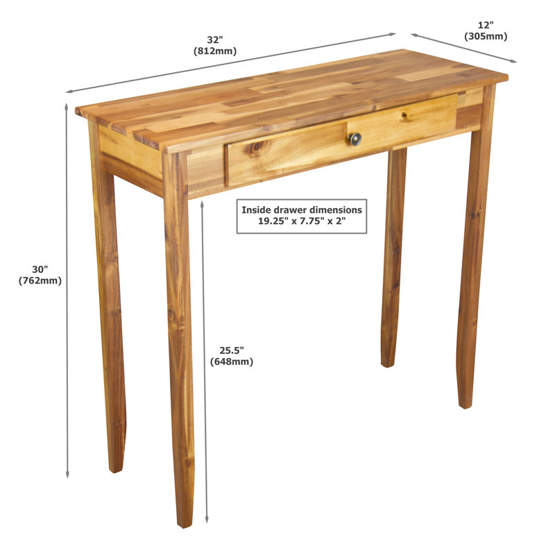 Console en bois massif 32 "Aiydan, Naturel