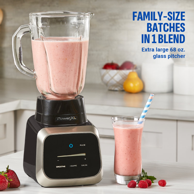 PowerXL Smart Pro Blender, BL6018, Smart Sensing Technology, 1800 Watts & 68 oz. Glass Pitcher