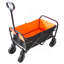Mini chariot de plage pliable de jardinage de chariot (noir + jaune)