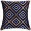 Housses de coussin en lin brodées bleues et grises 20 x 20 avec fermeture à glissière élégante - Christmas Home Decor