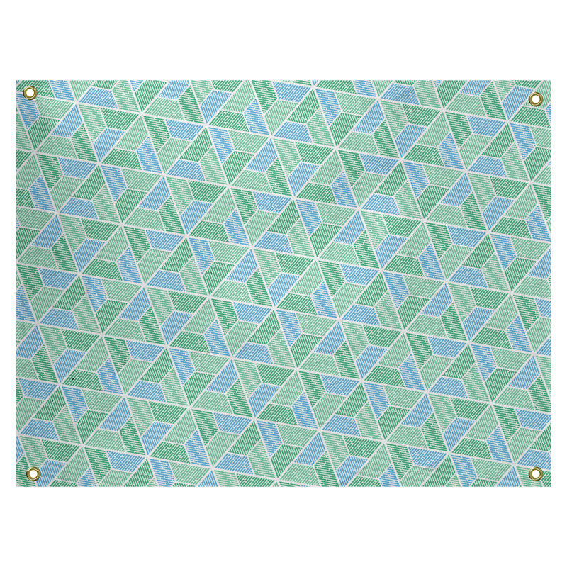 Tapisserie «Kitterman Trapezoids» par Katelyn Elizabeth, H 27,5 po x l 37,5 po, Intérieur