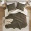 Édredon simple en chenille tricoté gaufré, rembourrage 100%, 2 taies décoratives assorties, dossier, lavage en machine, literie brun selle, envers, lavable-128860142