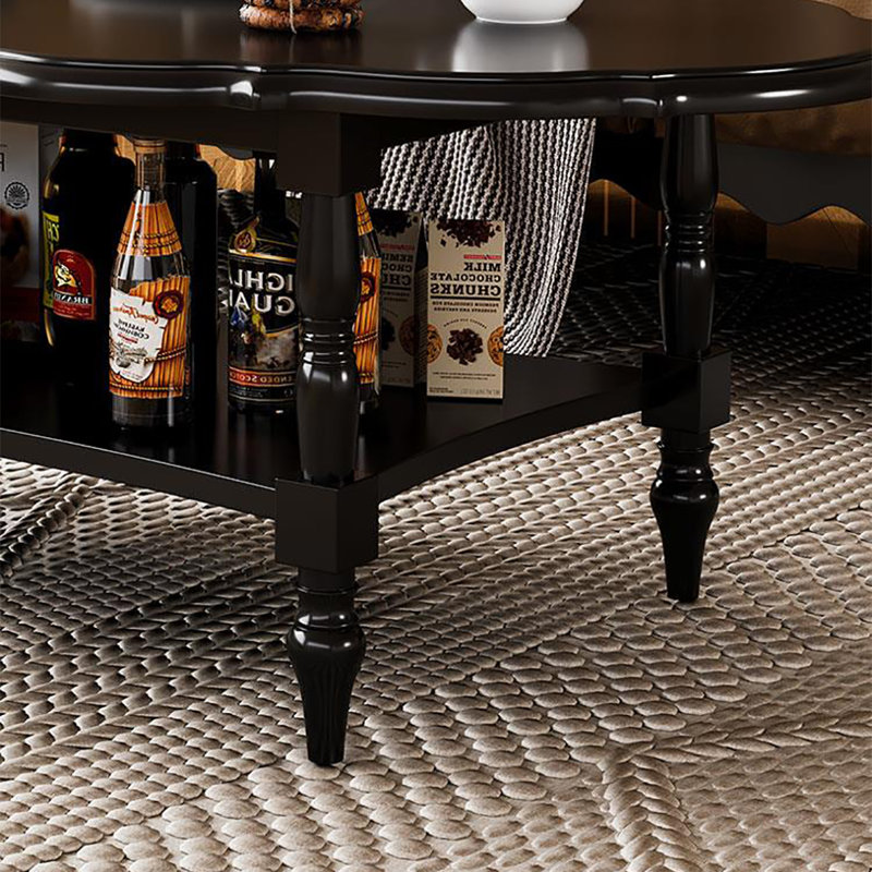 Table basse ovale American American, Noir, noir, noir, noir
