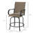 2Pcs Outdoor Bar Height Chairs With . High Mesh Fabric, Steel Frame For Poolside, Backyard, Patio, Balcony. Brown Swivel 360 Patio Stools Of 2, , Structure,