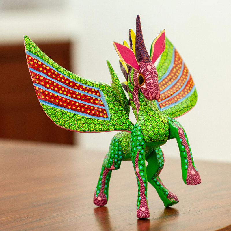 Sculpture Dekin Mythical Pegasus Alebrije