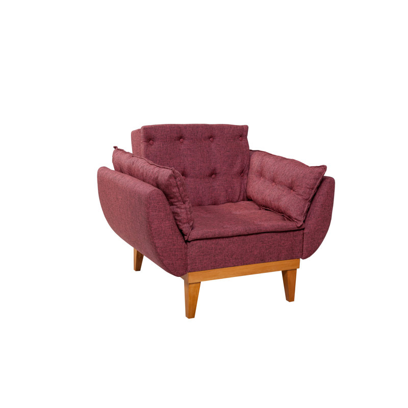 Fauteuil convertible Buckley, Rouge bordeaux