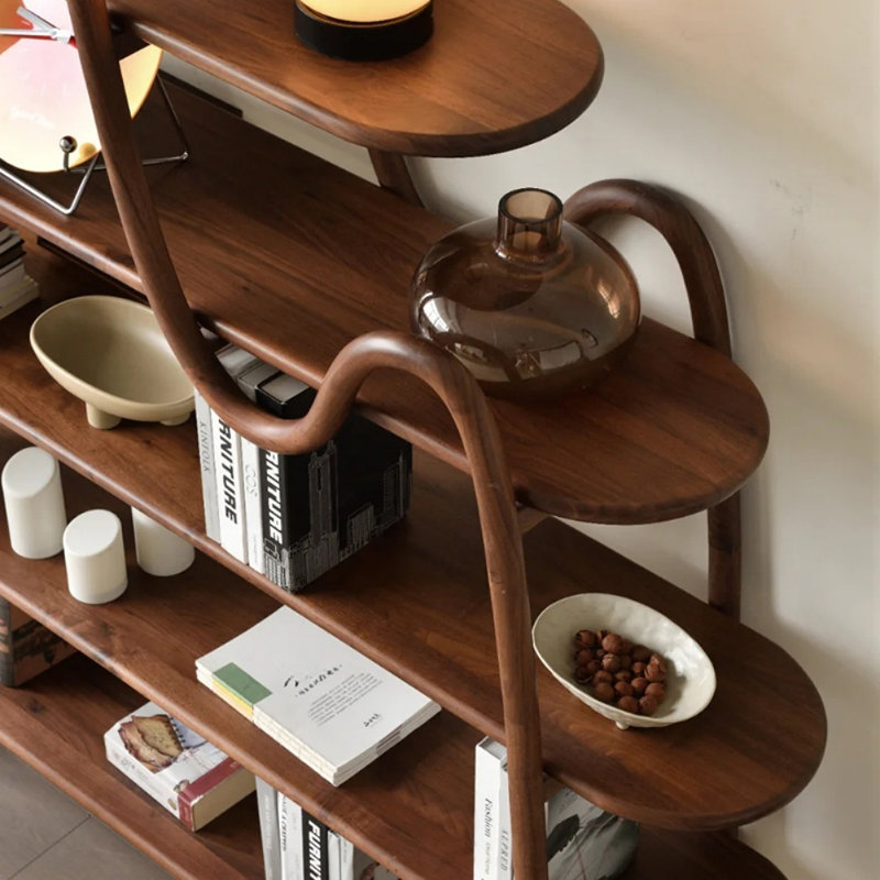 Simple and Retro Multi-level Display Cabinet