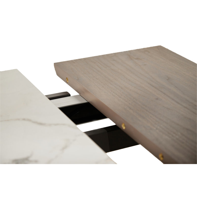 Tables de salle à manger extensibles Rock Plate, en céramique et en métal, pour une utilisation moderne dans la cuisine