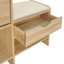 Armoire de rangement pour chaussures en rotin de 47,2 po avec 2 tiroirs rabattables, un tiroir de rangement et un banc pour l'entrée et le couloir