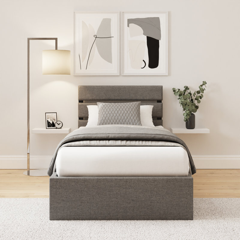Upholstered Ottoman Storage Bed, Single (3')
