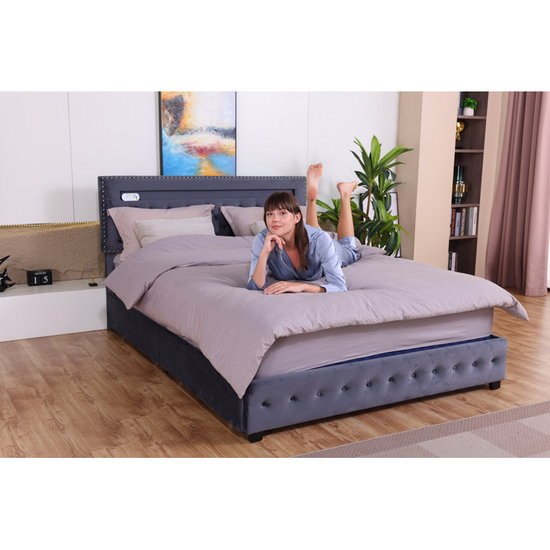 Bed Frame With Upholstered Headboard