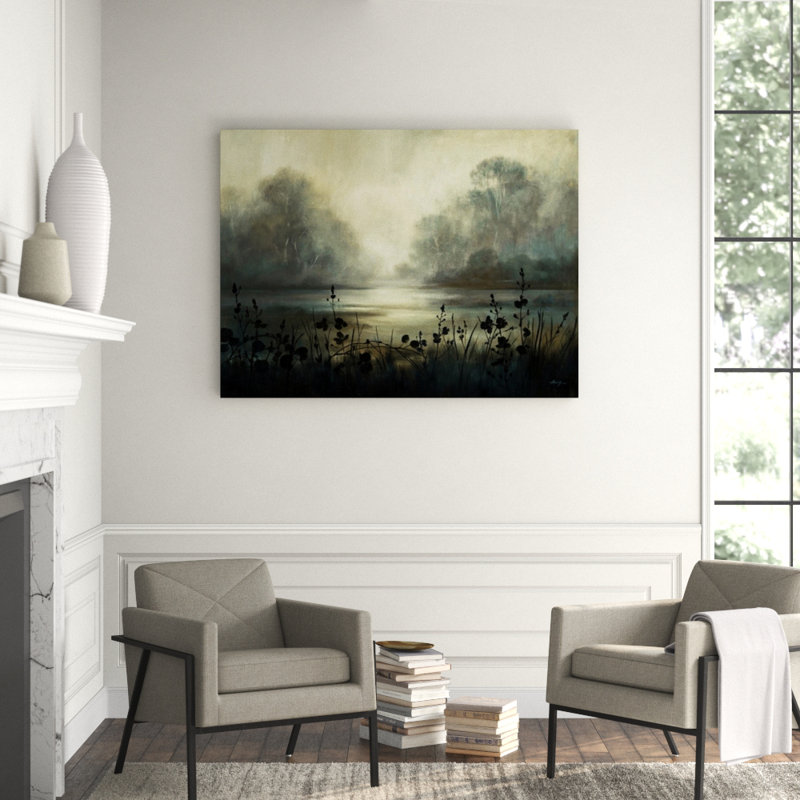 Misty Morning Print by Chelsea Art Studio, 27" H x 36" W x 1.5" D, Glass Coat