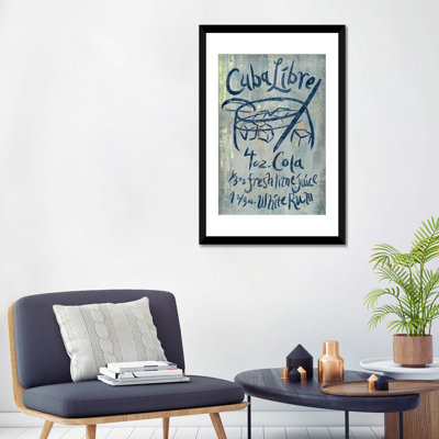 «Cuba Libre Blue», art textuel sur toile