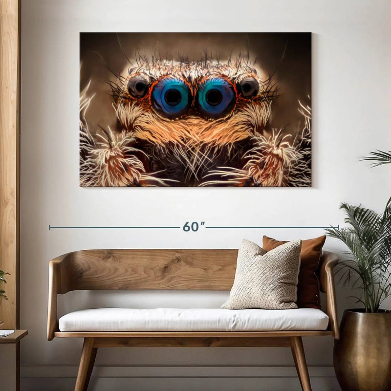 Blue Spider Eyes, 32" H x 48" W