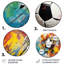 Abstraction, ballon de soccer - art rond en métal-398480087
