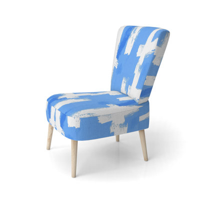 Chaise d'appoint rembourrée Black & White Crossing Paths II