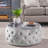 Button- Velvet With Tempered Glass, 30" X 14.48", Smoke Shade Contemporary In 29.85" W D 14.48" H,