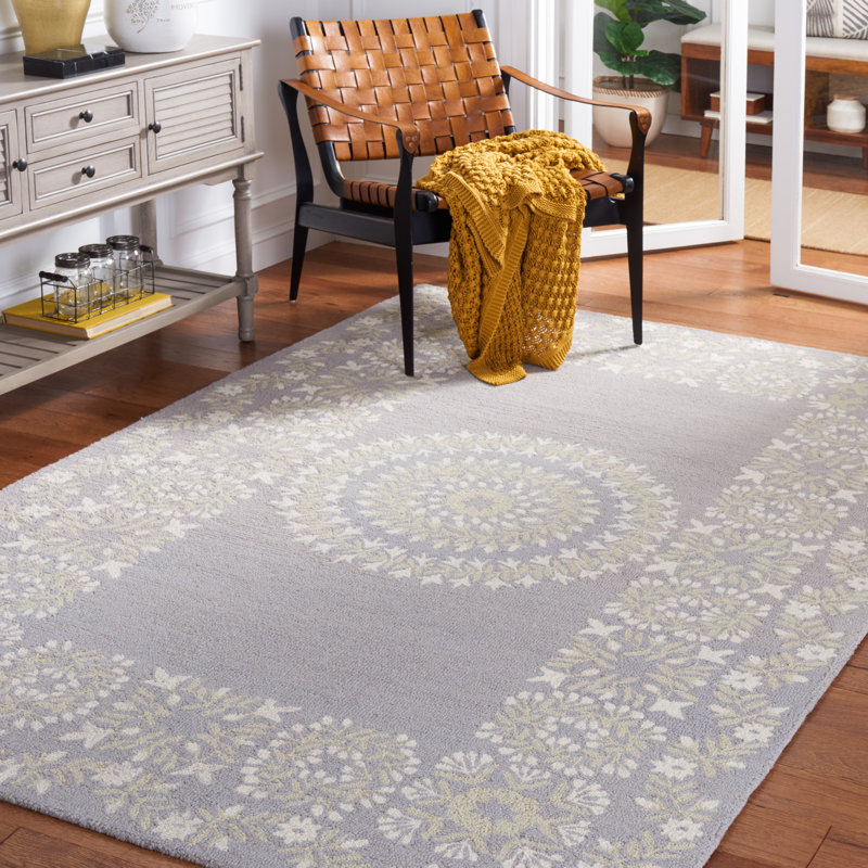 Tapis gris / vert Empire 826, Rectangle de 5 pi x 8 pi