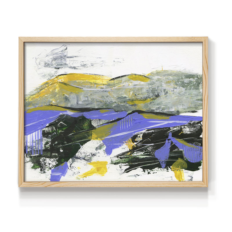 Silent Mountain IV - Reproduction encadrée - Restickable, Naturel, H 22 po x l 28 po