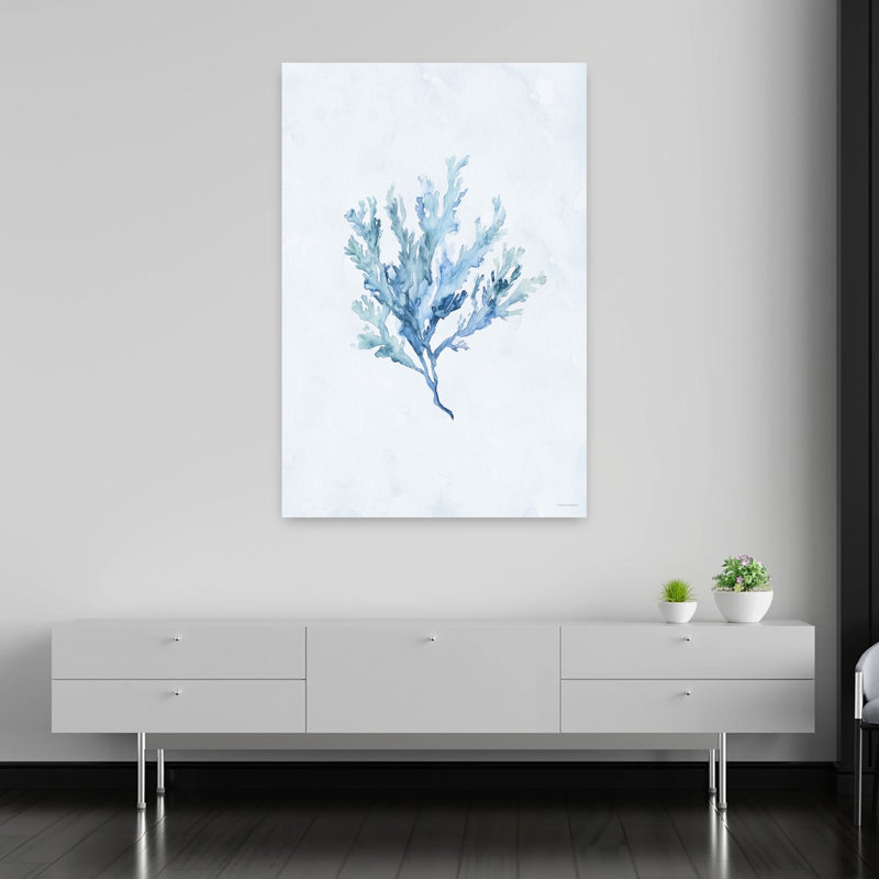 Art de la nature côtière abstraite sereine, H 60 po x l 40 po