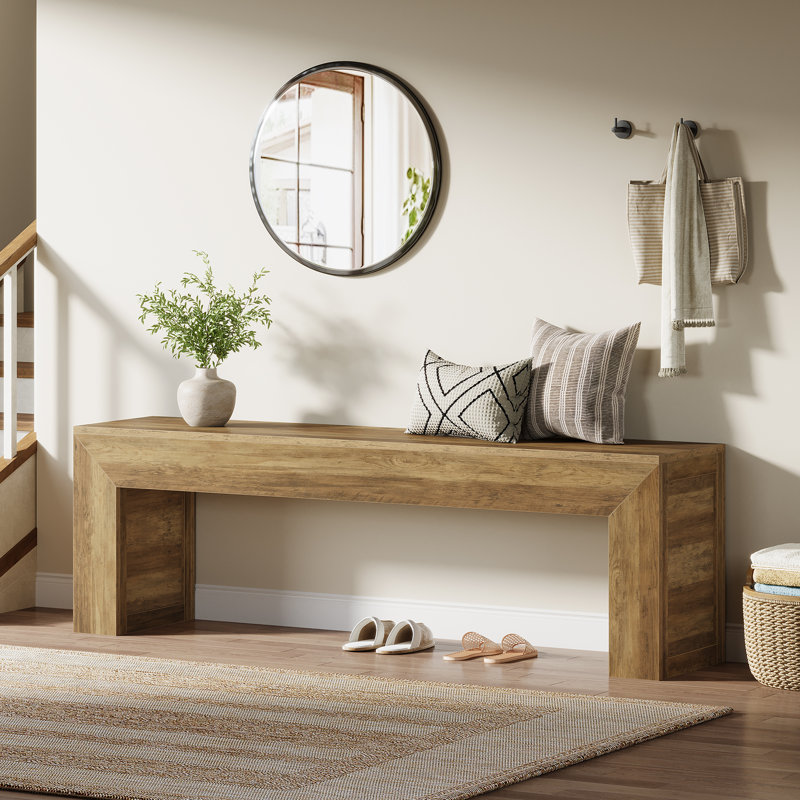 Banc de 63 po pour l'entrée en bois