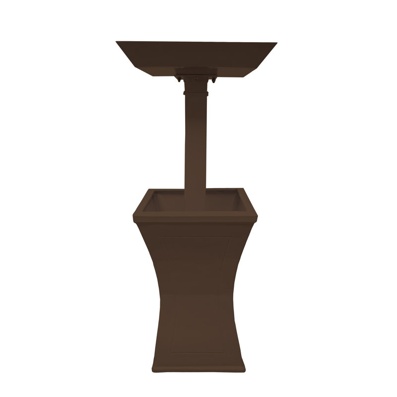 Metal Tiered Birdbath, Brown