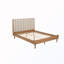Grand lit en bois avec tête de lit tapissier