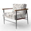 Chaise d'appoint géométrique - Fauteuil gris à blocs délicats-906763772