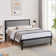 Tontouta 3 Piece Bedroom Set Upholstered Bed Platform with 2 Charging Station Nightstands Bedside