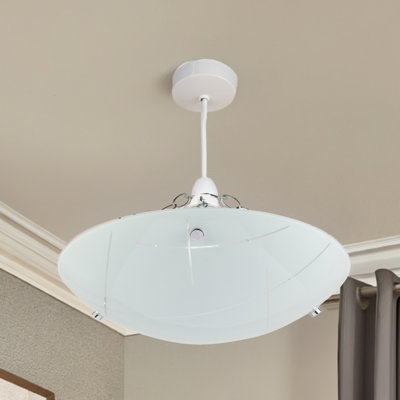 Linear 35cm Glass Bowl Ceiling Pendant Shade