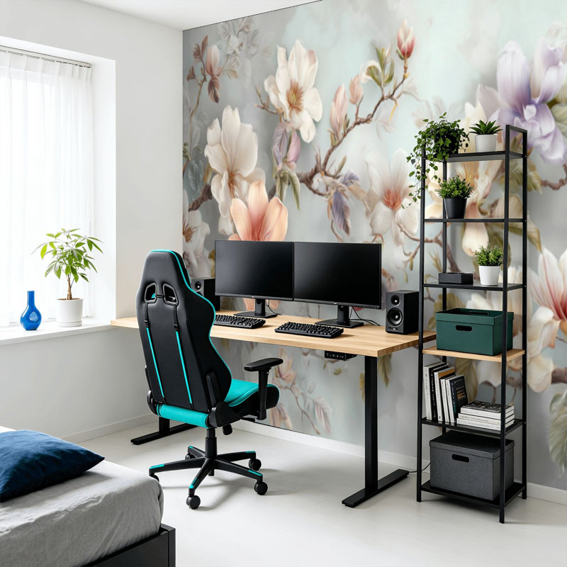 Papier peint adhésif auto-adhésif moderne pour la chambre à coucher Peel and Stick L 69 po x l 96 po avec branches délicates