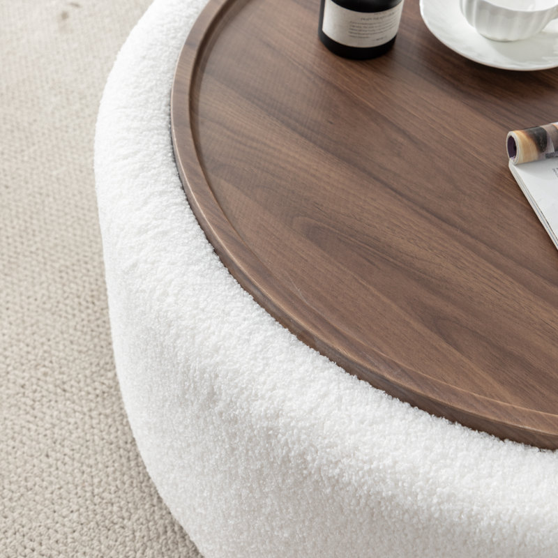 Bryonie Round Cocktail Ottoman with Storage