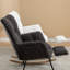 Chaise berçante en tissu avec repose-pieds Teddy-472144125