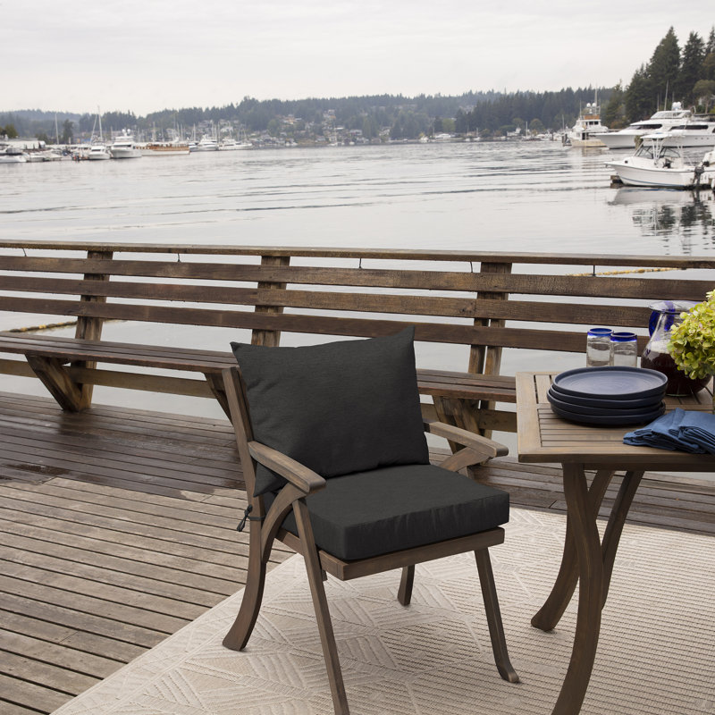 ARDEN 1 - Piece Outdoor Seat/Back Cushion, Black